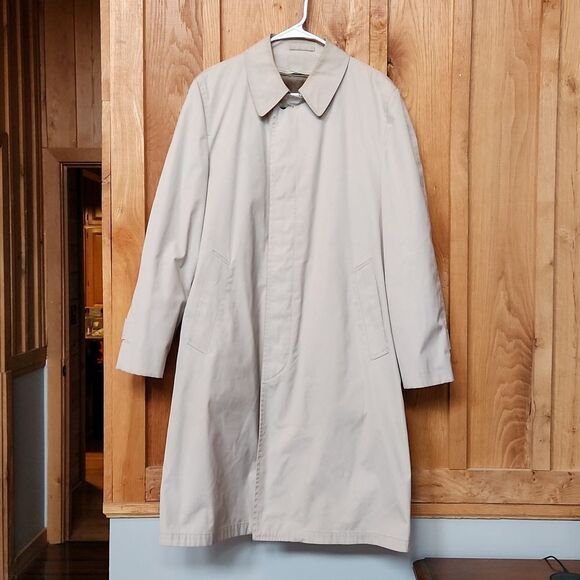 London Fog Maincoats Insulated Lined Trench Coat, Large- 40R, Beige Tan - Picture 1 of 10
